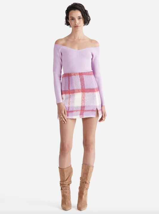 EVIE LUXE KNIT LONG SLEEVE TOP - ORCHID